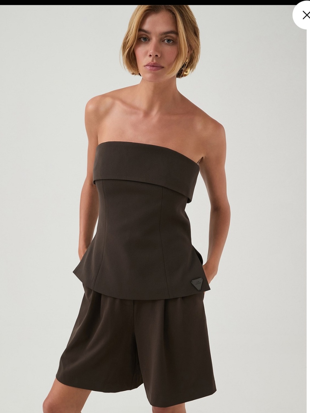 NWT: Aje size 2 (AU 6) Remi Tailored Bustier in color CEDAR.